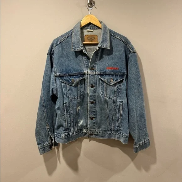 Vtg DURACELL LOVE ANIMAL Denim Jean Jacket - Picture 2 of 12